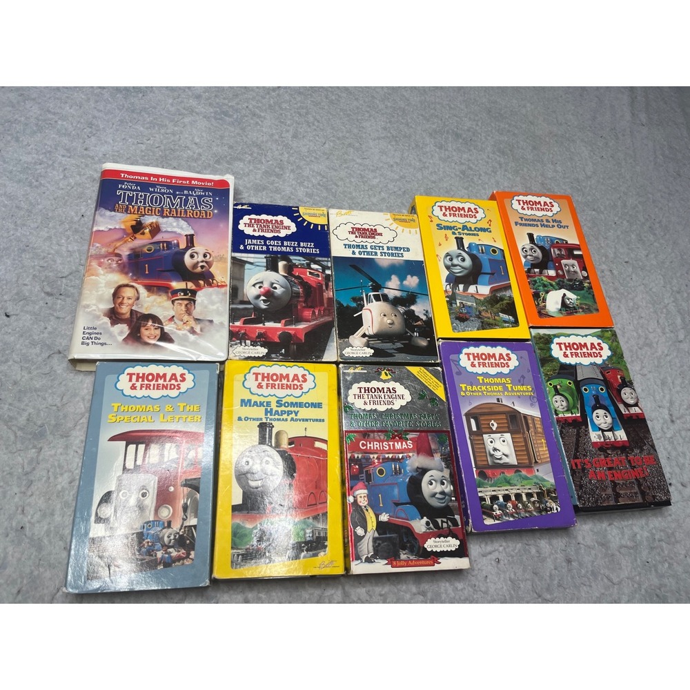 Thomas & Friends VHS Lot of 10 Magic Railroad Christmas Sing-Along George Carlin